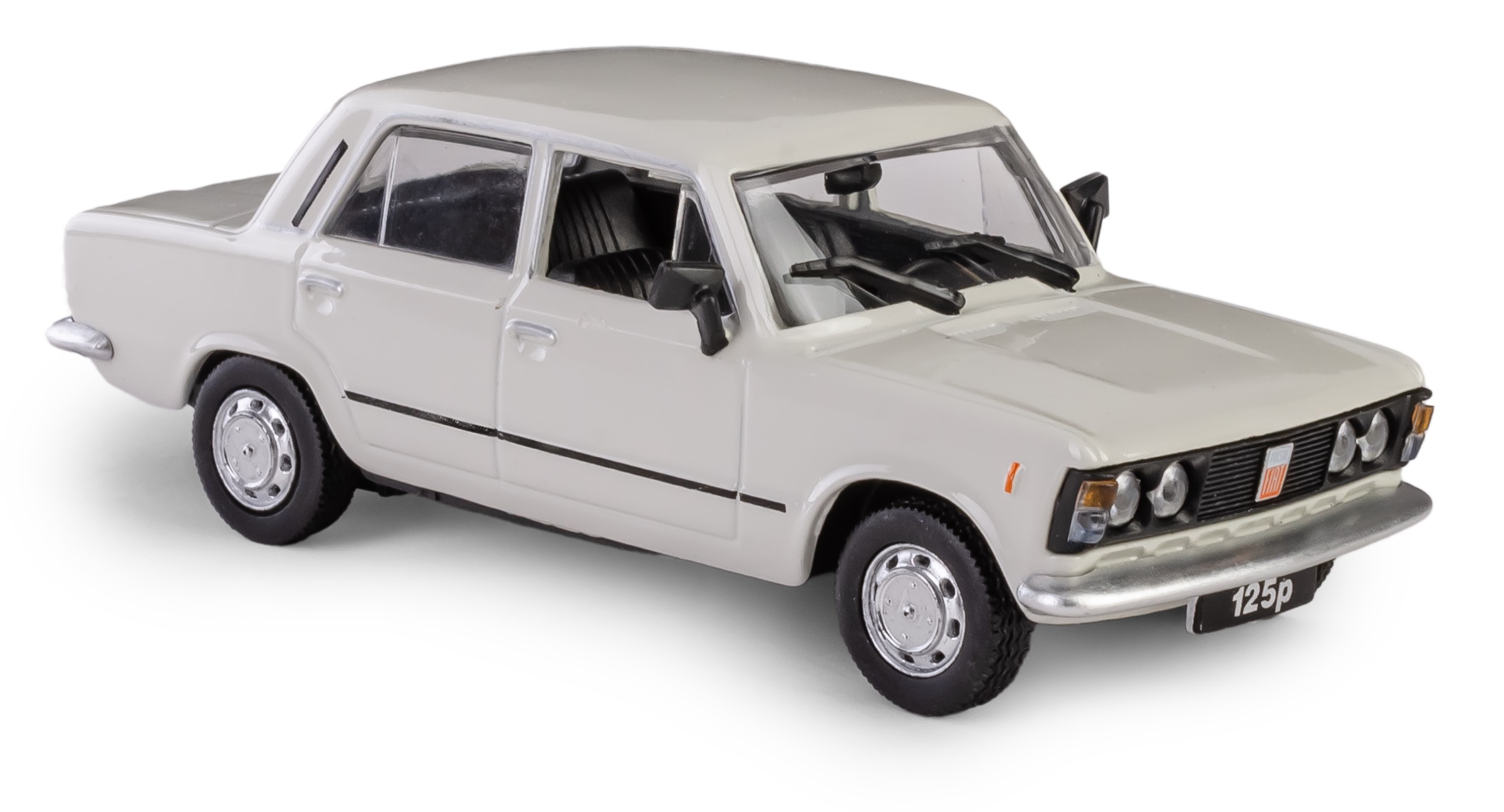 FIAT 125P MR KOLEKCJA PRL MODEL POJAZDU 1:43 SAMOCHÓD AUTO SZARY DAFFI Seria PRL