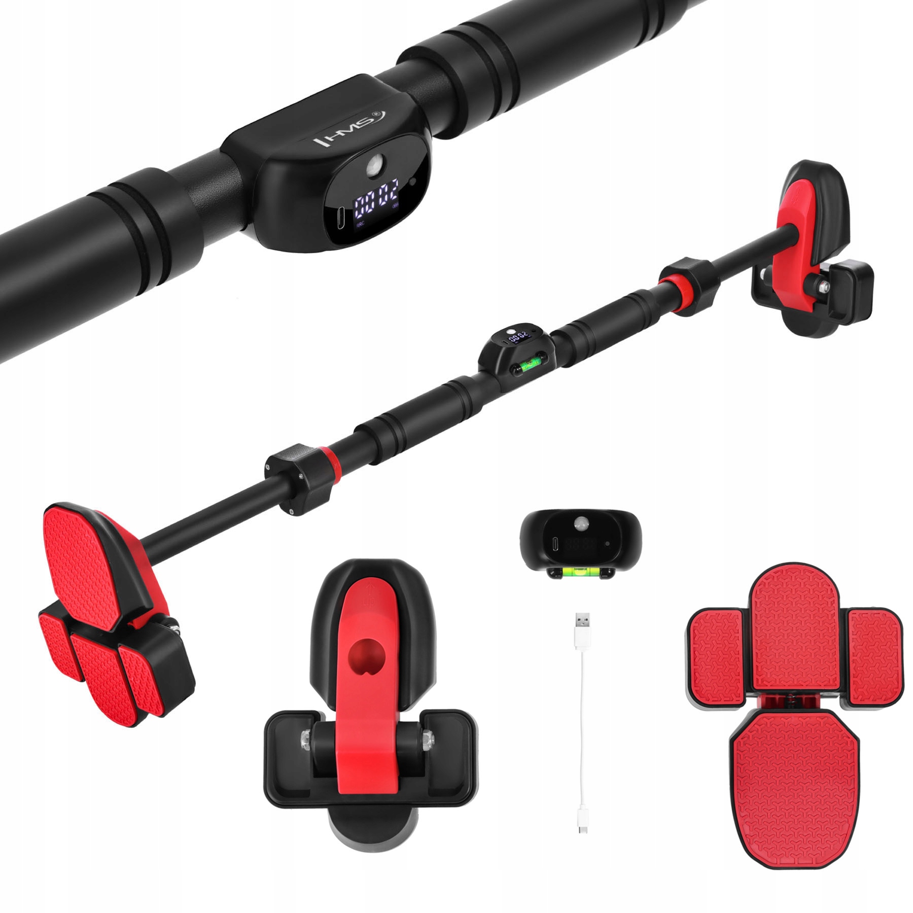 Drążek do podciągania 77-95cm z Licznikiem DD500 Hms Rozporowy