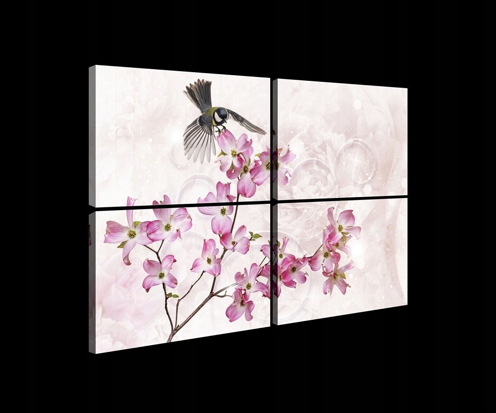 Obraz 120x80 Jarné kvitnutie vták príroda jemnosť harmónia flóra fauna
