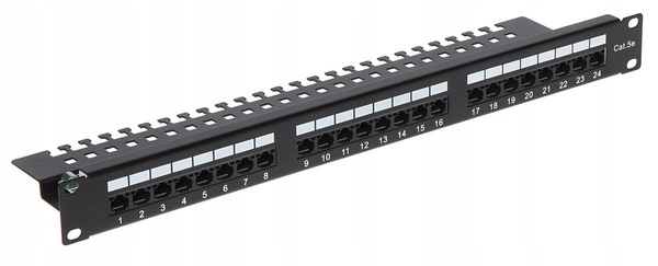 Rack pro patchpanel 19" 1U cat.5e 24xRJ-45 PP-24/RJ/C