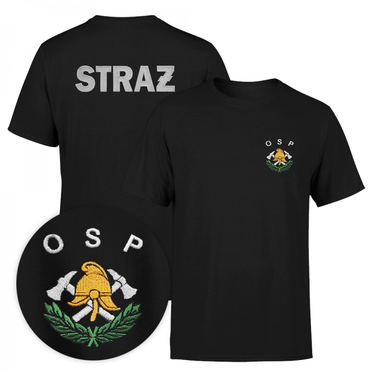 

S05- XXL Koszulka Osp haft Straż Pożarna toporki