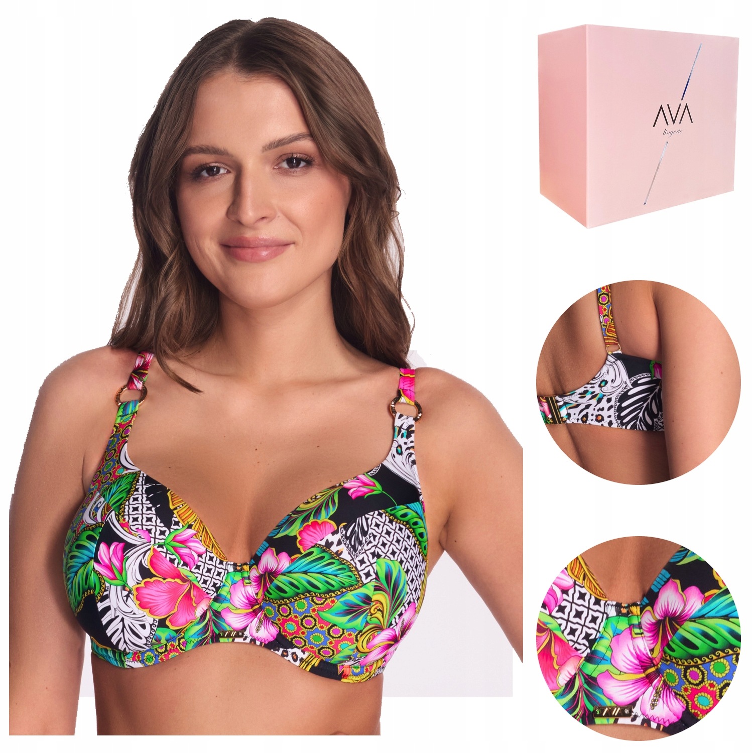 Plavková podprsenka Ava Sk 237 royal wild mix 70F