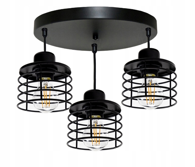 Nastavitelná Závěsná Lampa S Černým Drátěným Stínidlem