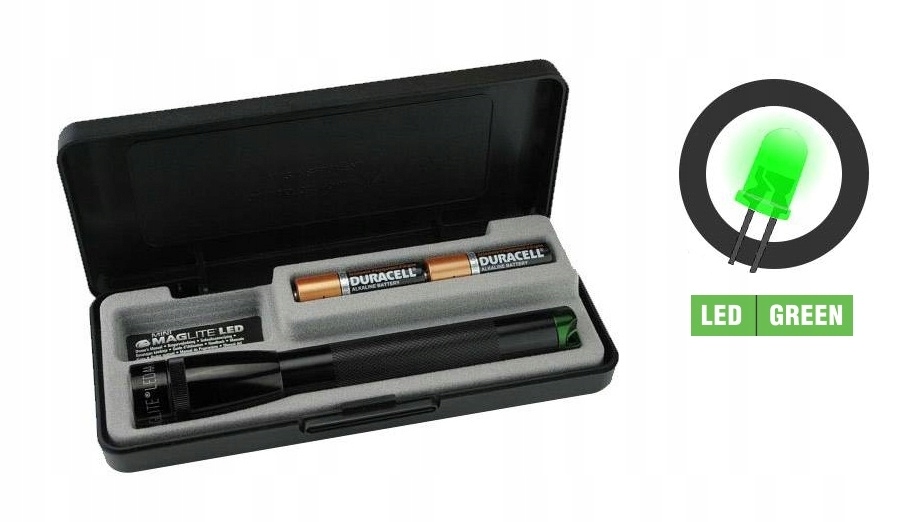Latarka Mini Maglite Spectrum Green Led Aa SP22SY7