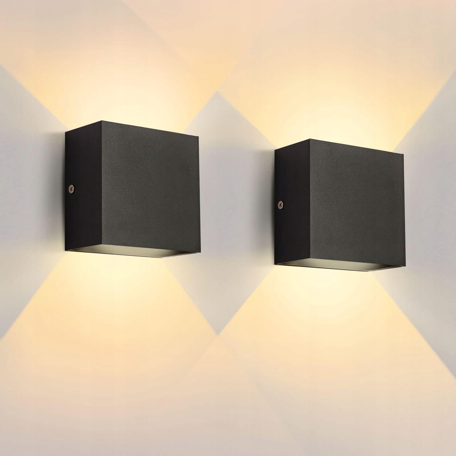 2X Lampa Ścienna Salon Korytarz Kinkiet Led Góra-dół Nowoczesna IP65 12W