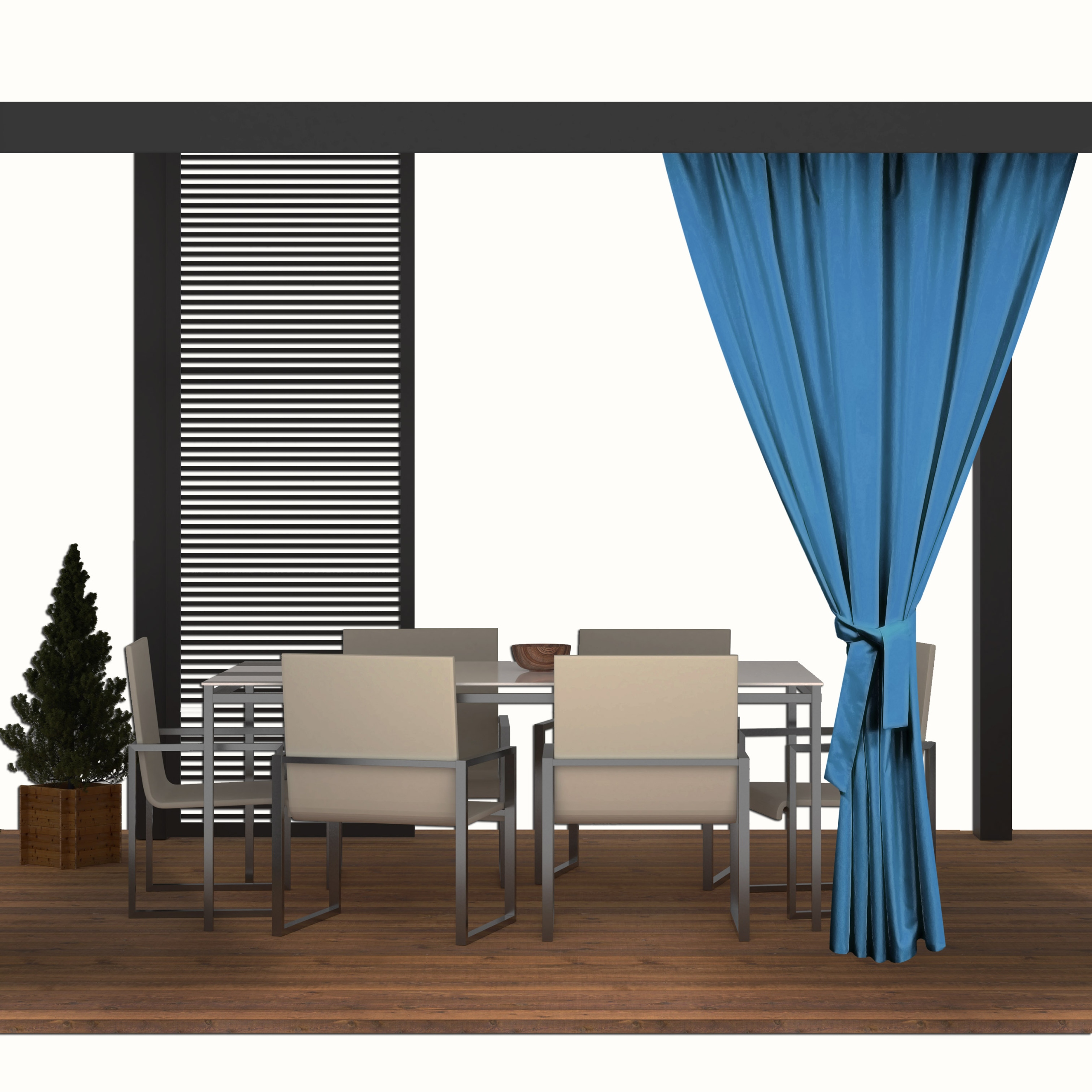 

Zasłony Ogrodowe do Altany 155x220 tunel turkusowe