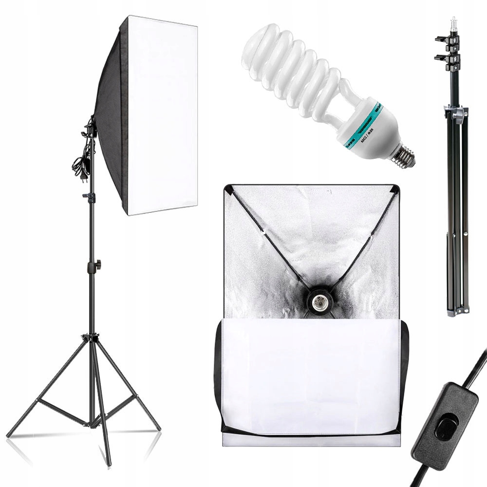 

Zestaw Światło Ciągłe Softbox 50x70 400W statyw