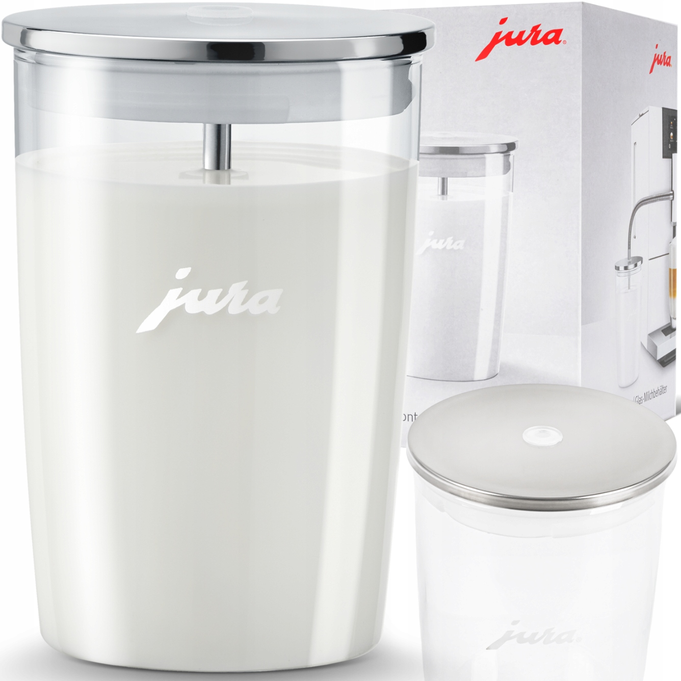 Szklany Pojemnik Karafka Jura Na Mleko 0,5L