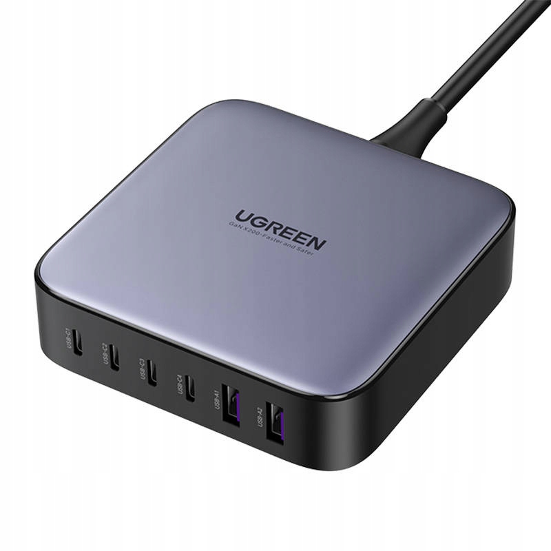 Síťová nabíječka 2xUSB-A, 4xUSB-C, GaN, 200 W