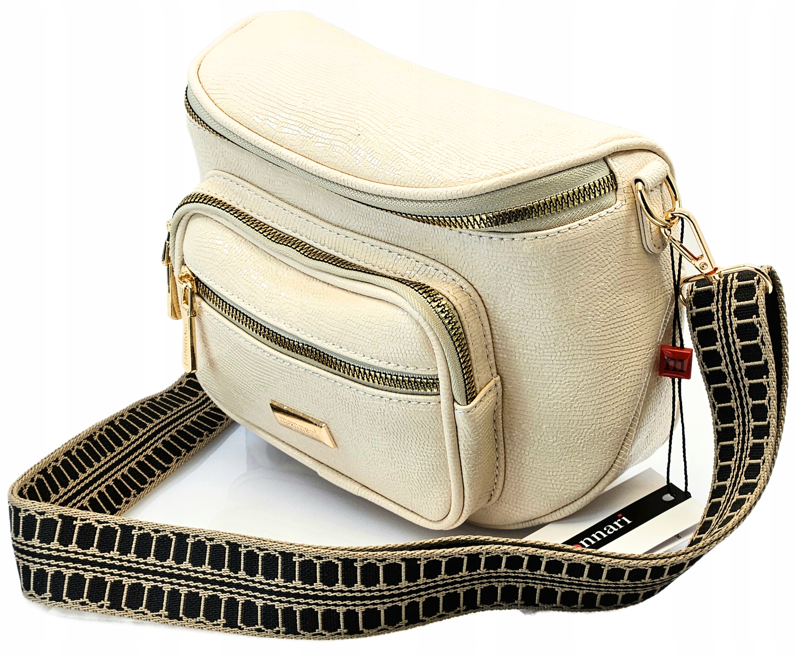 Dámská kabelka Monnari Kabelka Přes Rameno Kufřík přes rameno Eko kůže Béžová Boho