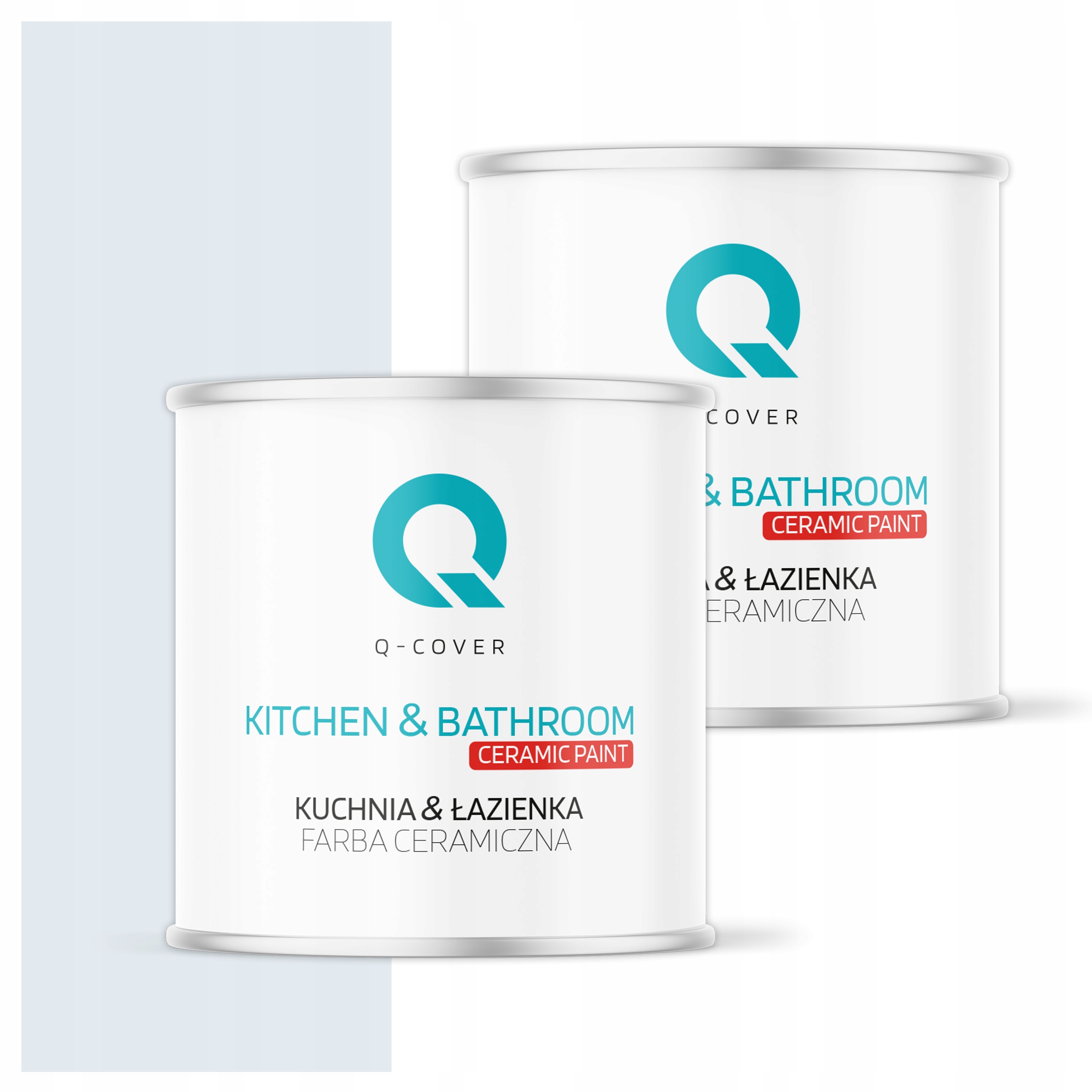 Farba do kuchyne a kúpeľne Umývateľná 2L Hlboká matná Biela rozbitá do modrej farby