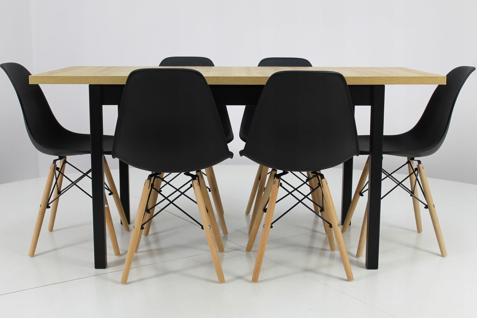 Rozkładany stół DO KUCHNI i 6 krzeseł PODUSZKA Materiał płyta laminowana