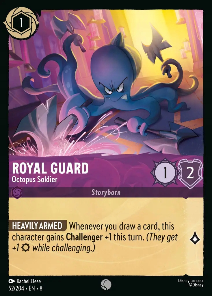 Disney Lorcana Royal Guard Octopus Soldier 8JAF #052