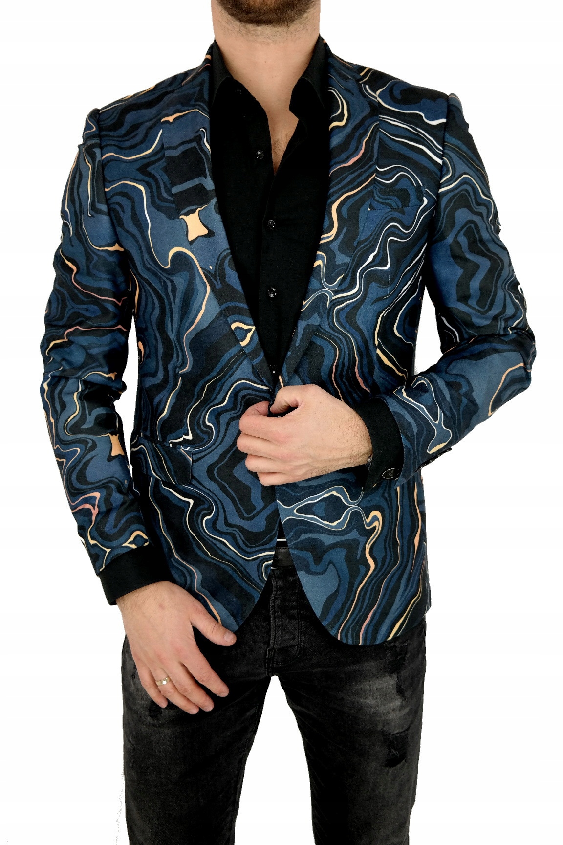Giovanni Pera Marynarka męska D805 Słoje 64 4XL