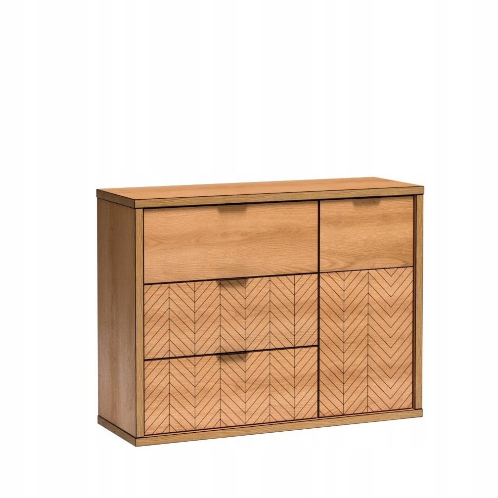 Komoda Carini 117,5 cm do obývacího pokoje Ložnice Dub