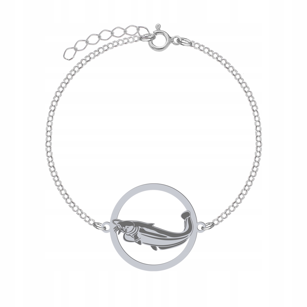 Stříbrný náramek se sumcem 925 Dárek Šperky Žena Dedikace Gravírování