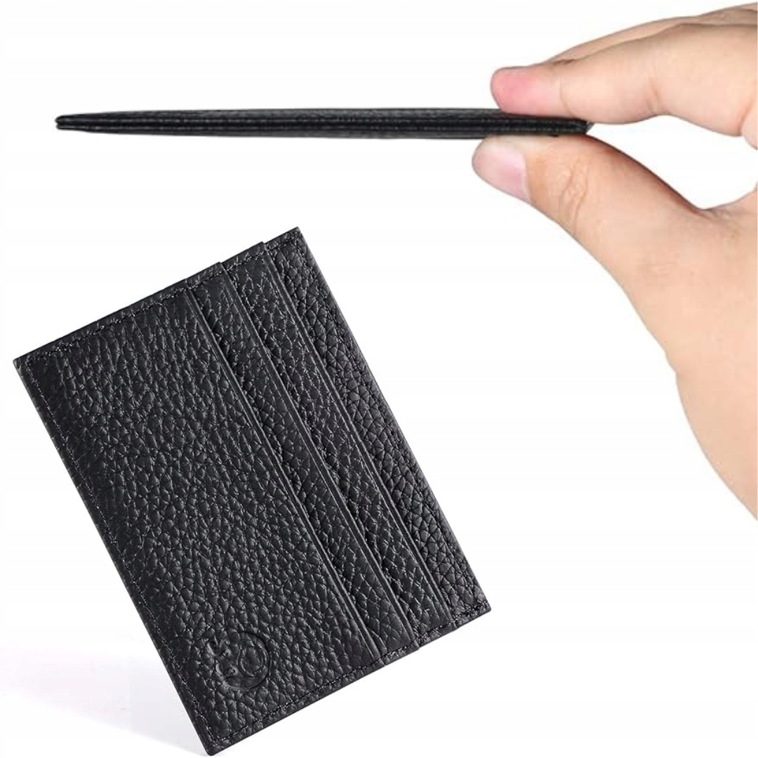 Pánská Kožená Peněženka Slim Card Holder Moderní Blokující Rfid Dárek