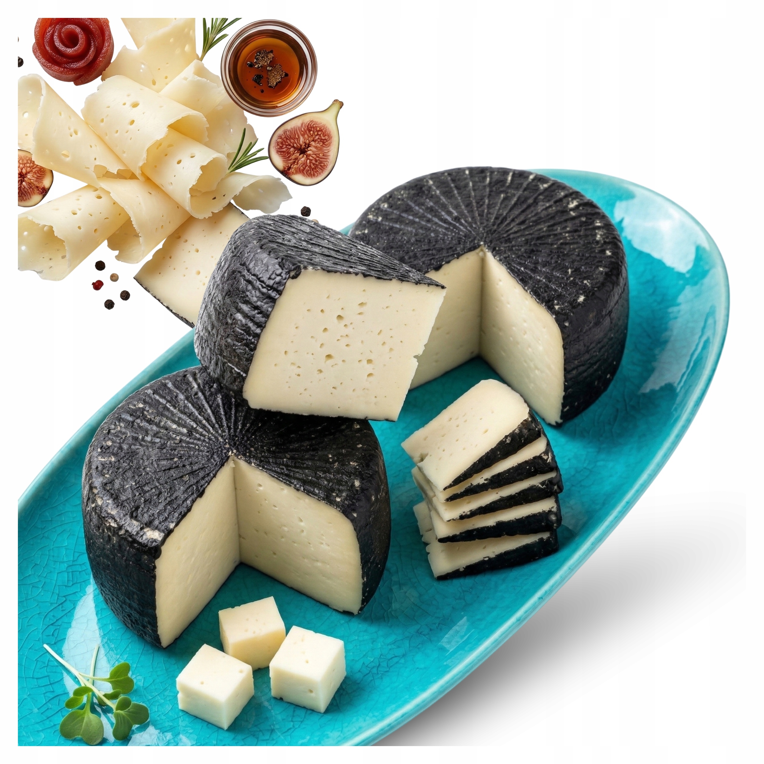 Tradycyjny Francuski Ser Tomme des Pyrénées Noire Górski 1kg Klasyczny