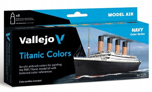 Vallejo 71646 Sada Model Air 8 barev Titanic Colors
