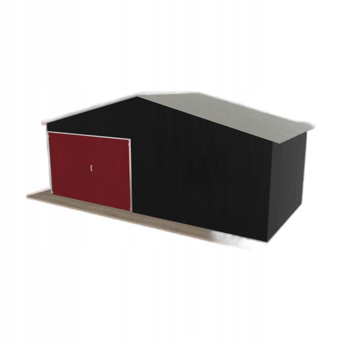 Plechová garáž 6.5 x 3 m jednopolohová, dvouspádová, černá