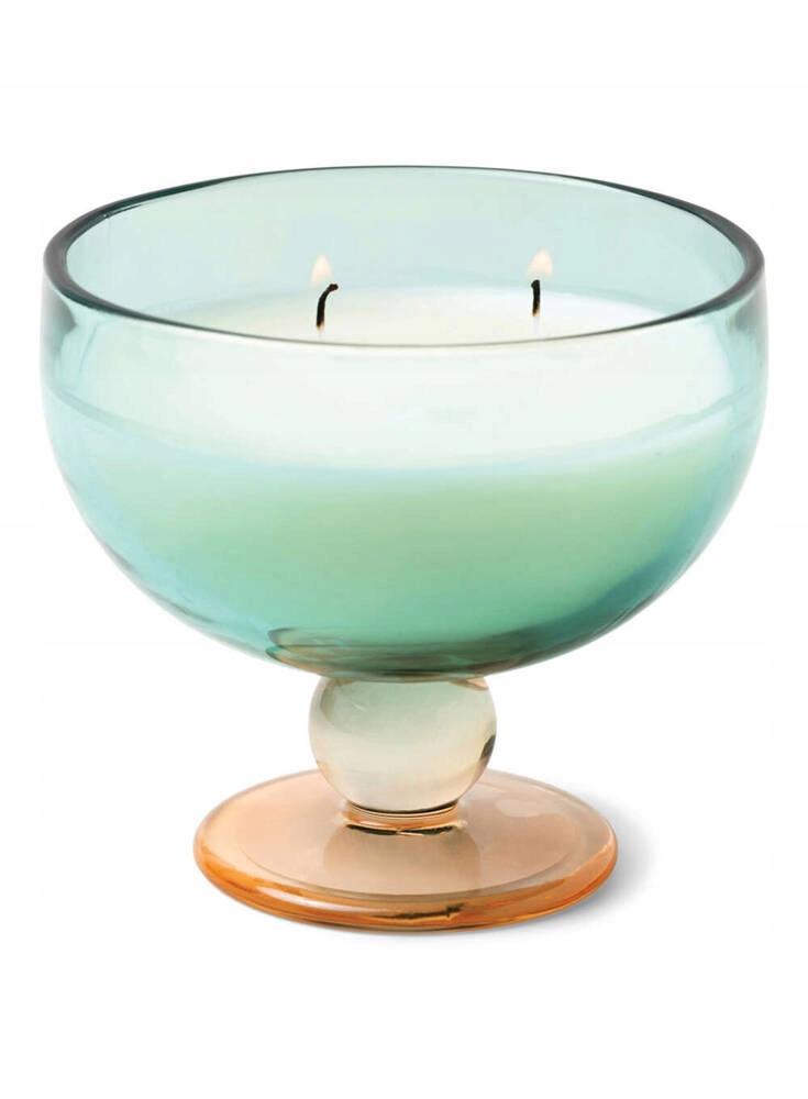 Svíčka v kalichu Paddywax Aura 170 g Tobacco Patchouli teal /orange