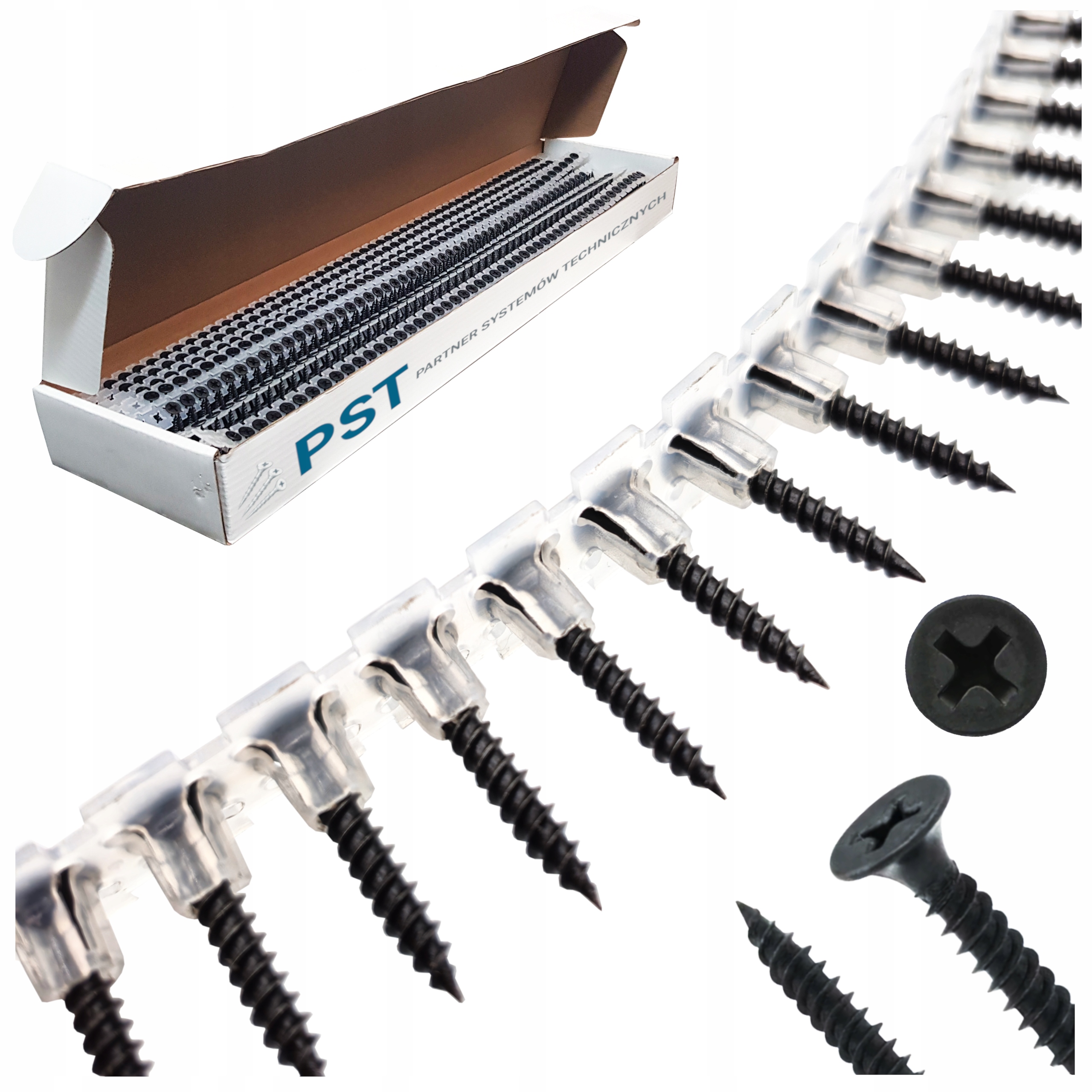 Šrouby Na Pásku Do Kovu Karton Sádra Gk 55 mm 3,5 x 55 1000kusů