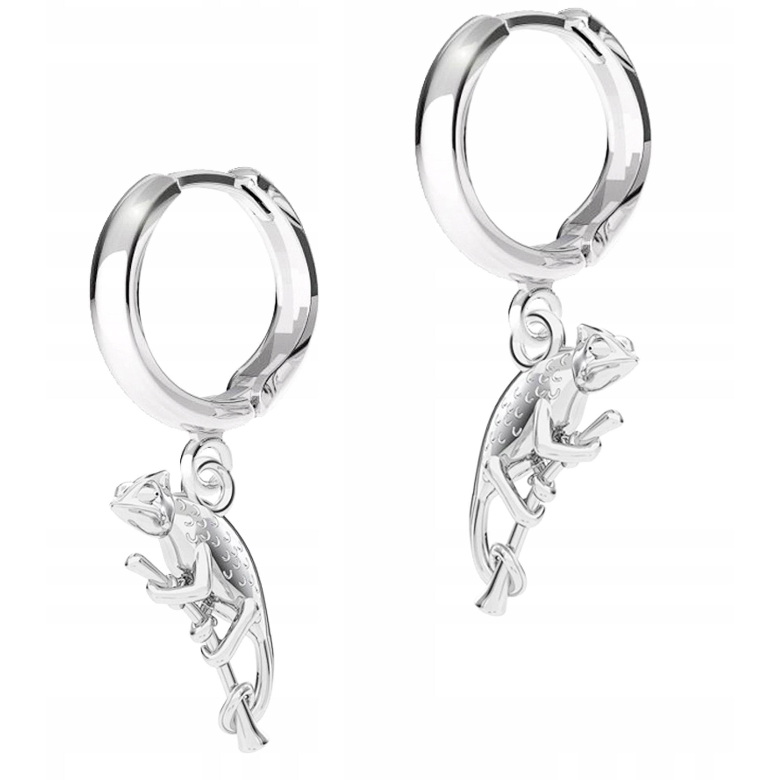 Stříbrné Náušnice Chameleoni Ještěrky Kameleon Stříbro 925