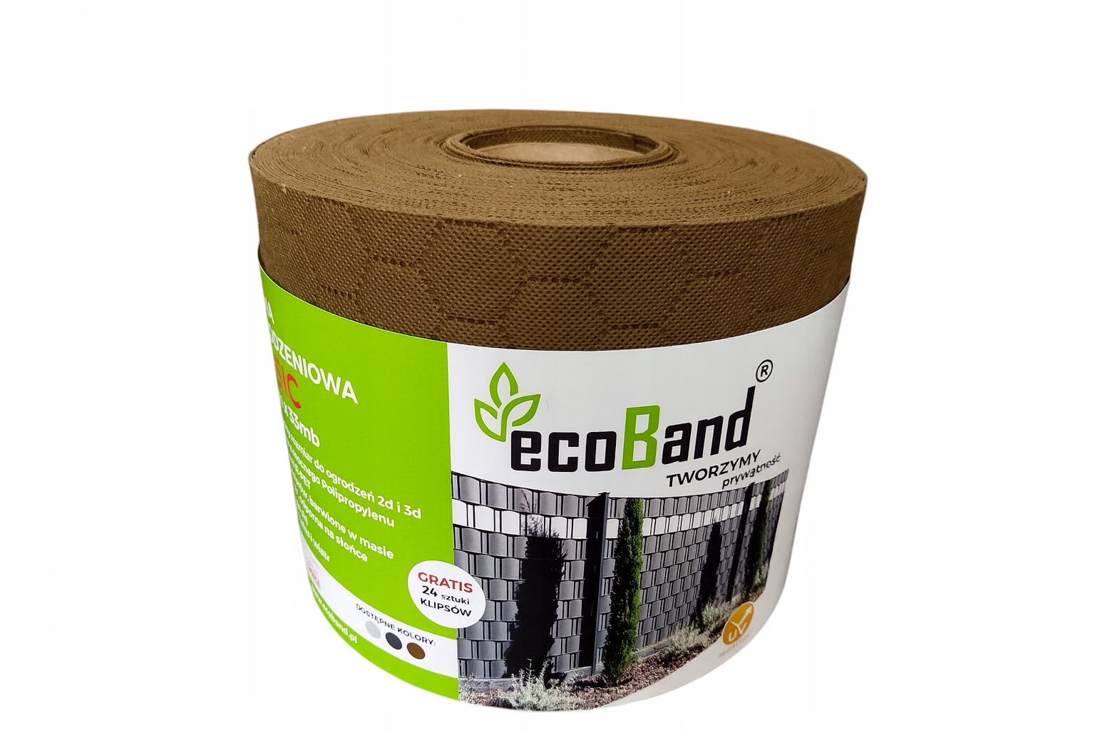 Stínící panelové pásy Luxome ecoBand hnědá 19,3x48 m klipsy