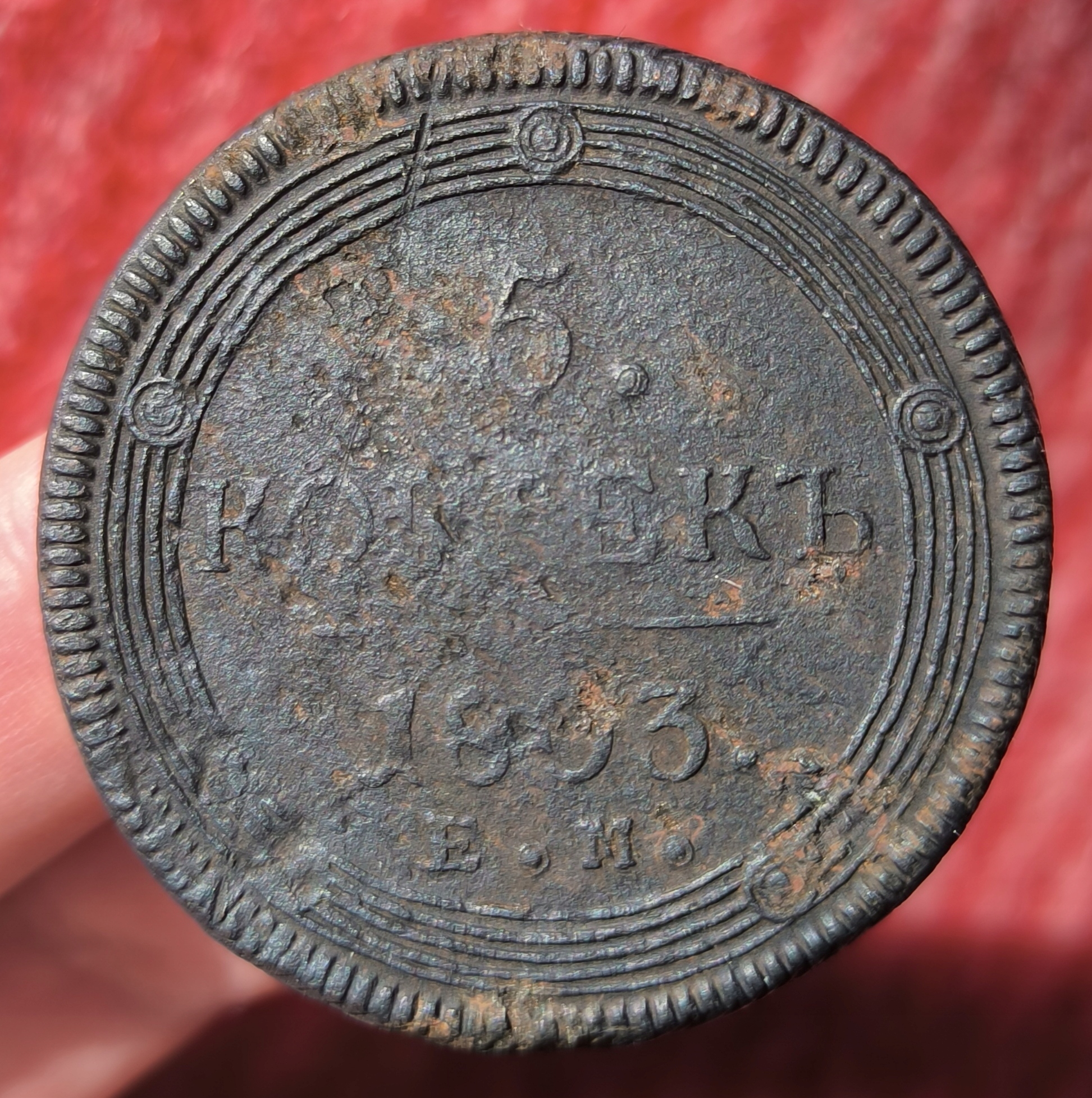 Rosja - 5 kopiejek 1803 EM - CIEMNA PATYNA