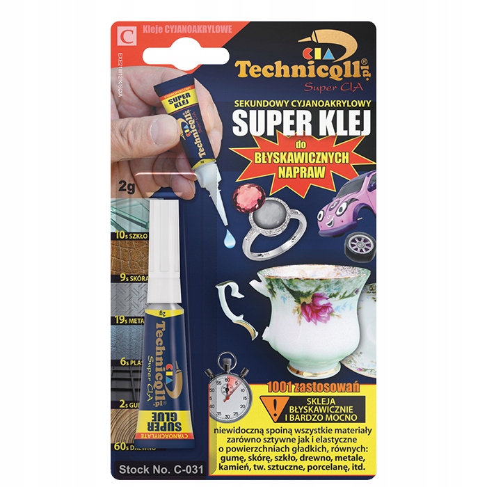 Klej Sekundowy Cyjanoakrylowy Klej Technicqll C-031