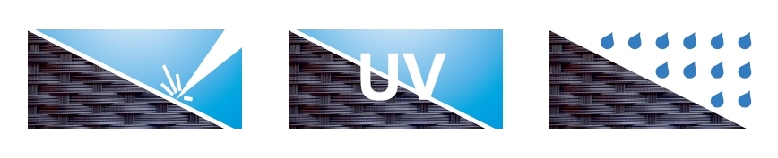 OSŁONA MATA BALKONOWE RATTAN TECHNORATTAN h 90CM NA WYMIAR + TRYTYTKI Materiał dominujący technorattan