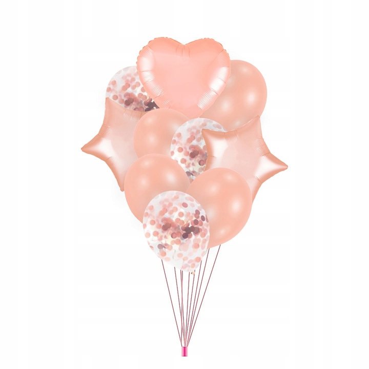 

Zestaw balonów rose gold - 10szt