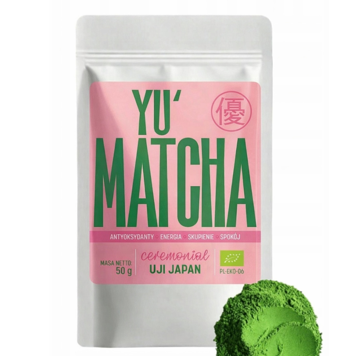 Matcha ceremonialna japońska Uji Bio 50g herbata w proszku