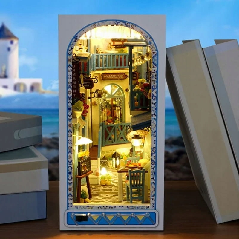 Book nook miniatiūrinis namelis „jūros brizas“ su LED apšvietimu modelis 315 nuotrauka 12