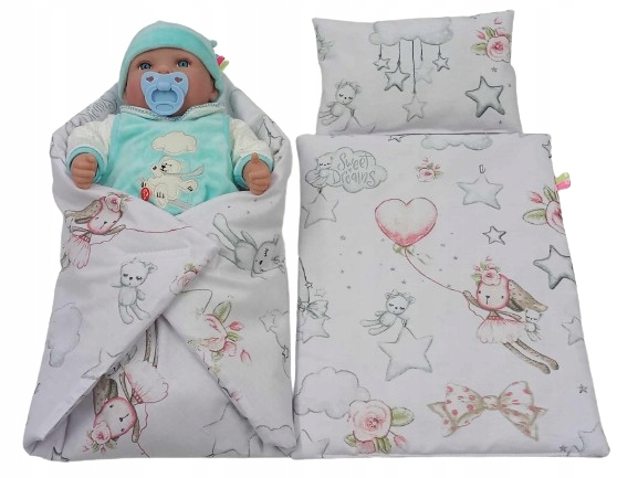 POŚCIEL + ROŻEK/BECIK DLA LALKI BOBAS, BABY BORN