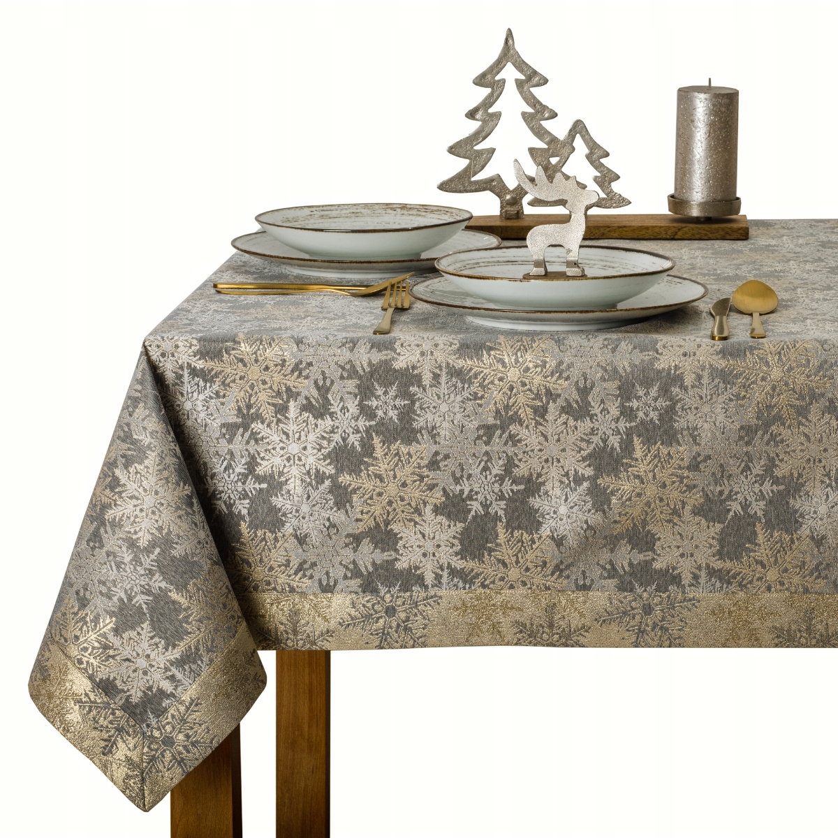 Obrus Świąteczny Mankiet 5 cm Magia Świąt 120x160 cm