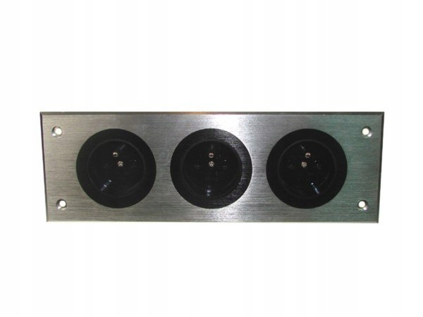 Media port Cova 3*230V stříbrný