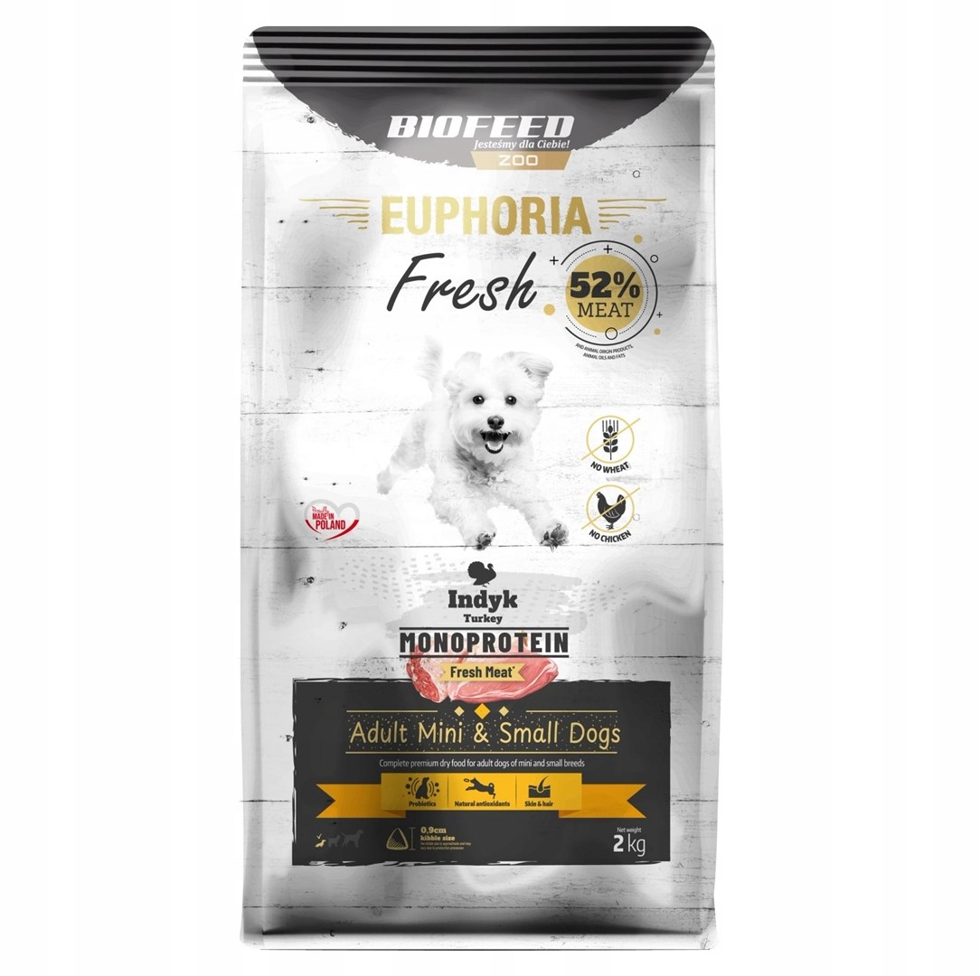 Levně Biofeed Euphoria Fresh Meat Adult Mini & Small Krůta monoprotein 2 kg