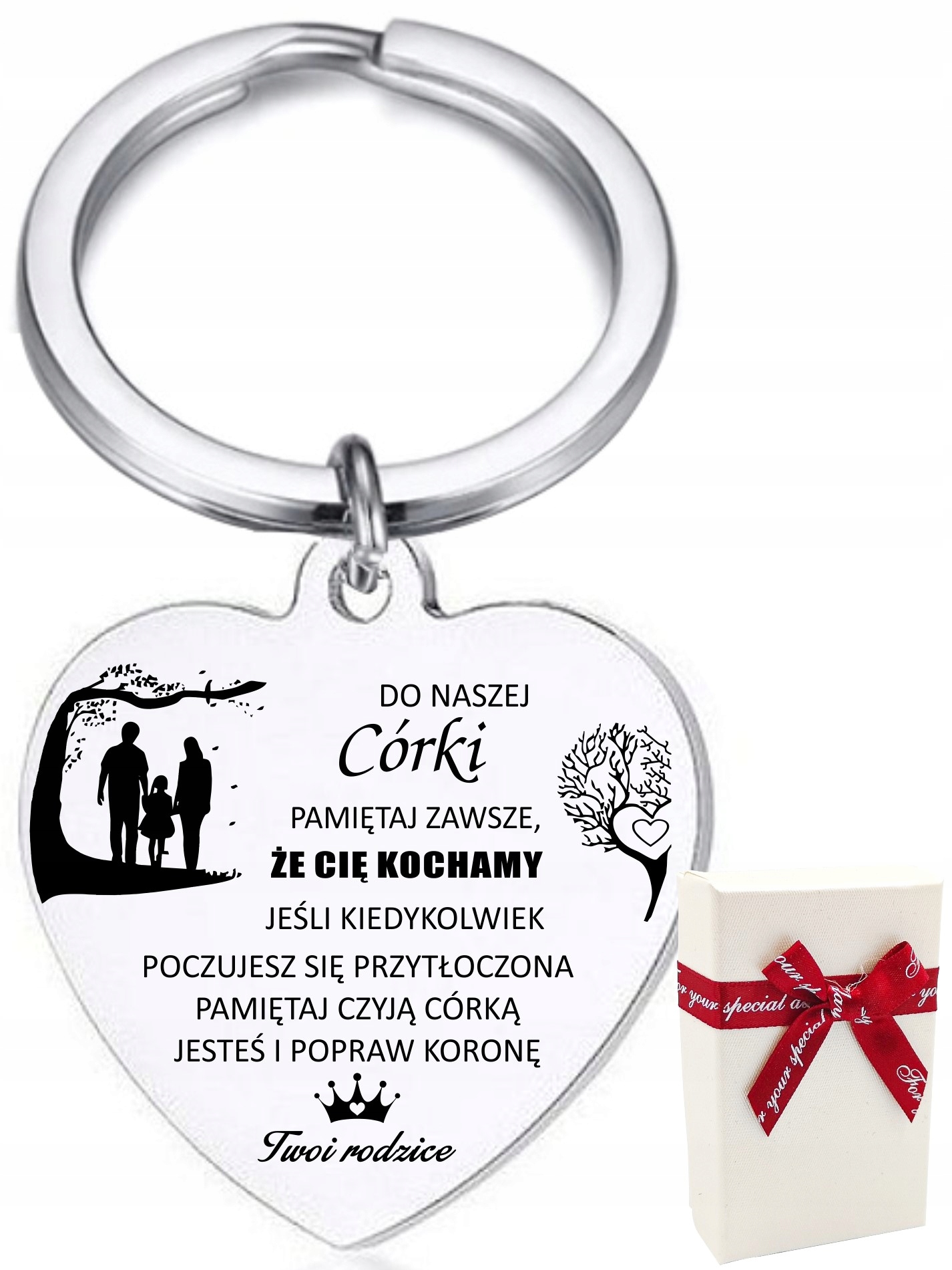 

Breloczek Zawieszka Serce Z Grawerem Dla Córki