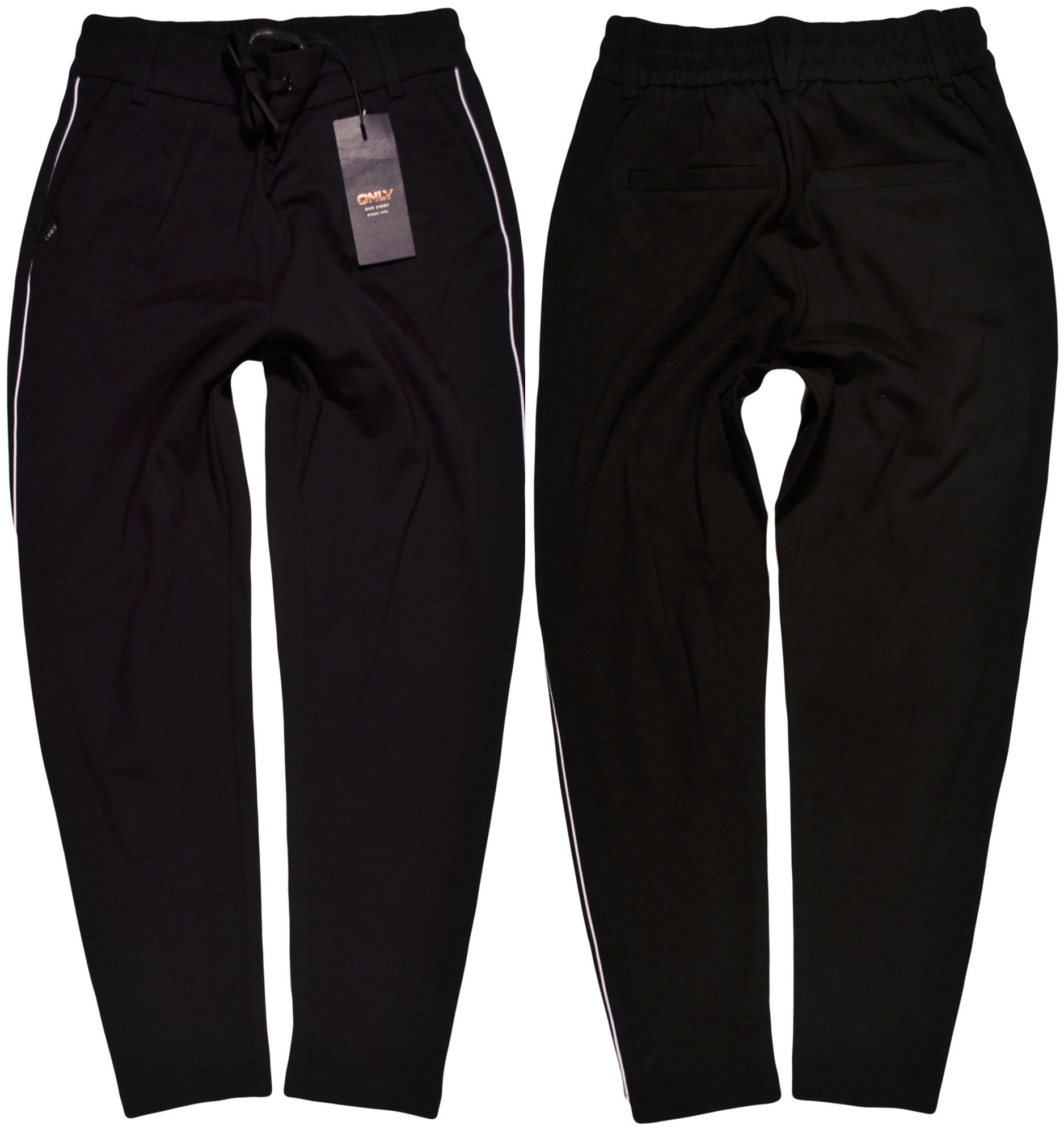 Only kalhoty Black tapered Poptrash Piping XS/30