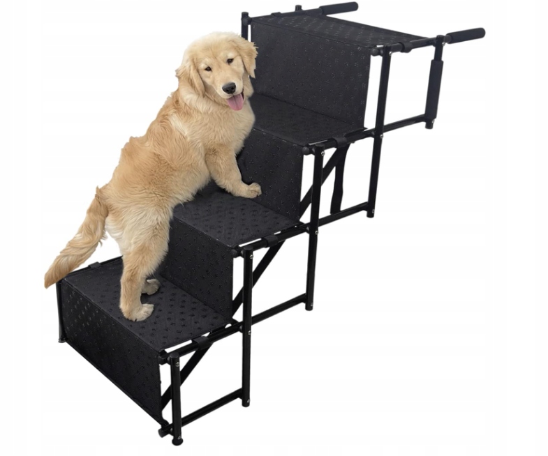 Levně Schody Rampa Pro Psa Kočku 4 Stupně Do Auta