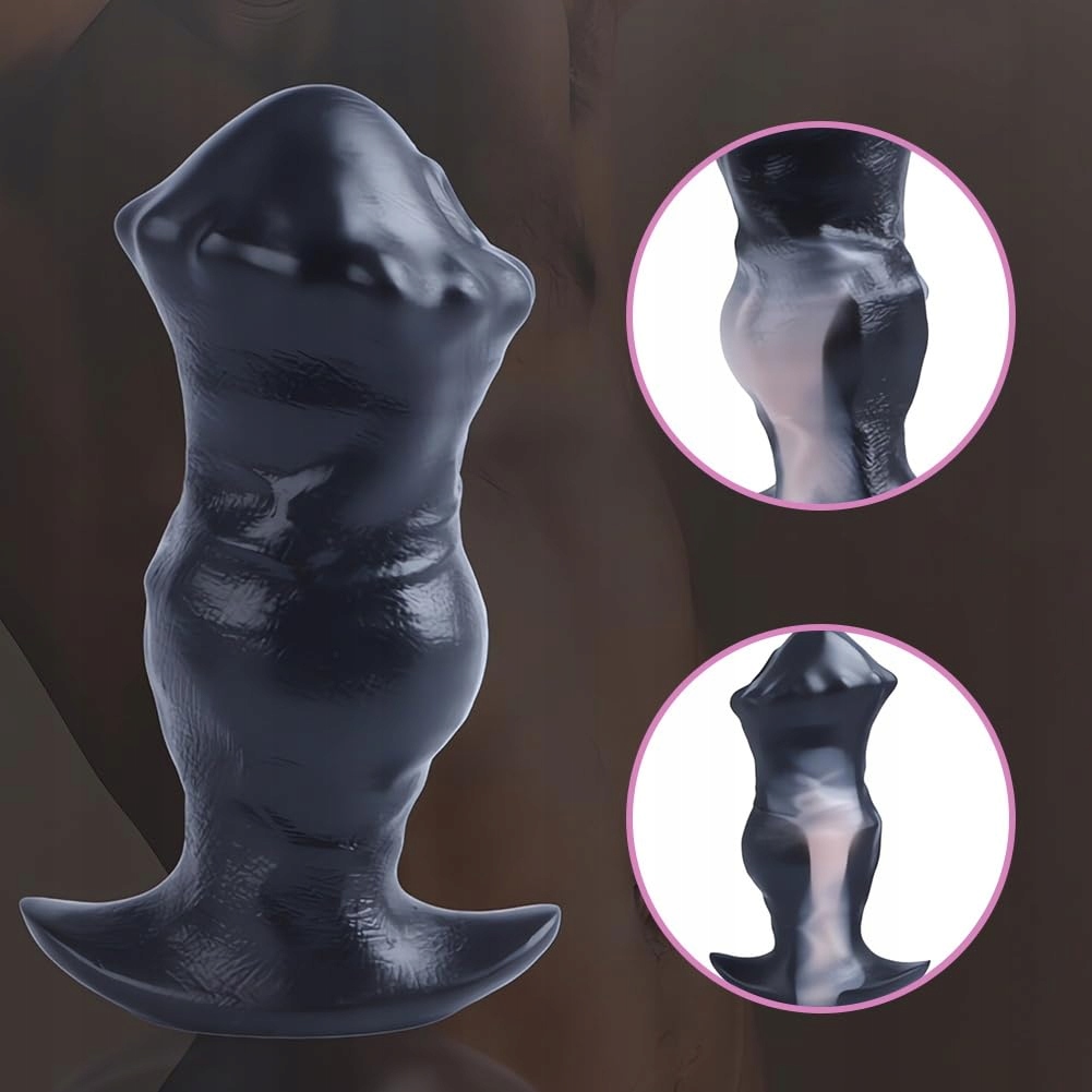 SXOVO Realistyczny Korek Analny Z Silikonu Dildo Czarny Dla Par — miniatura 3