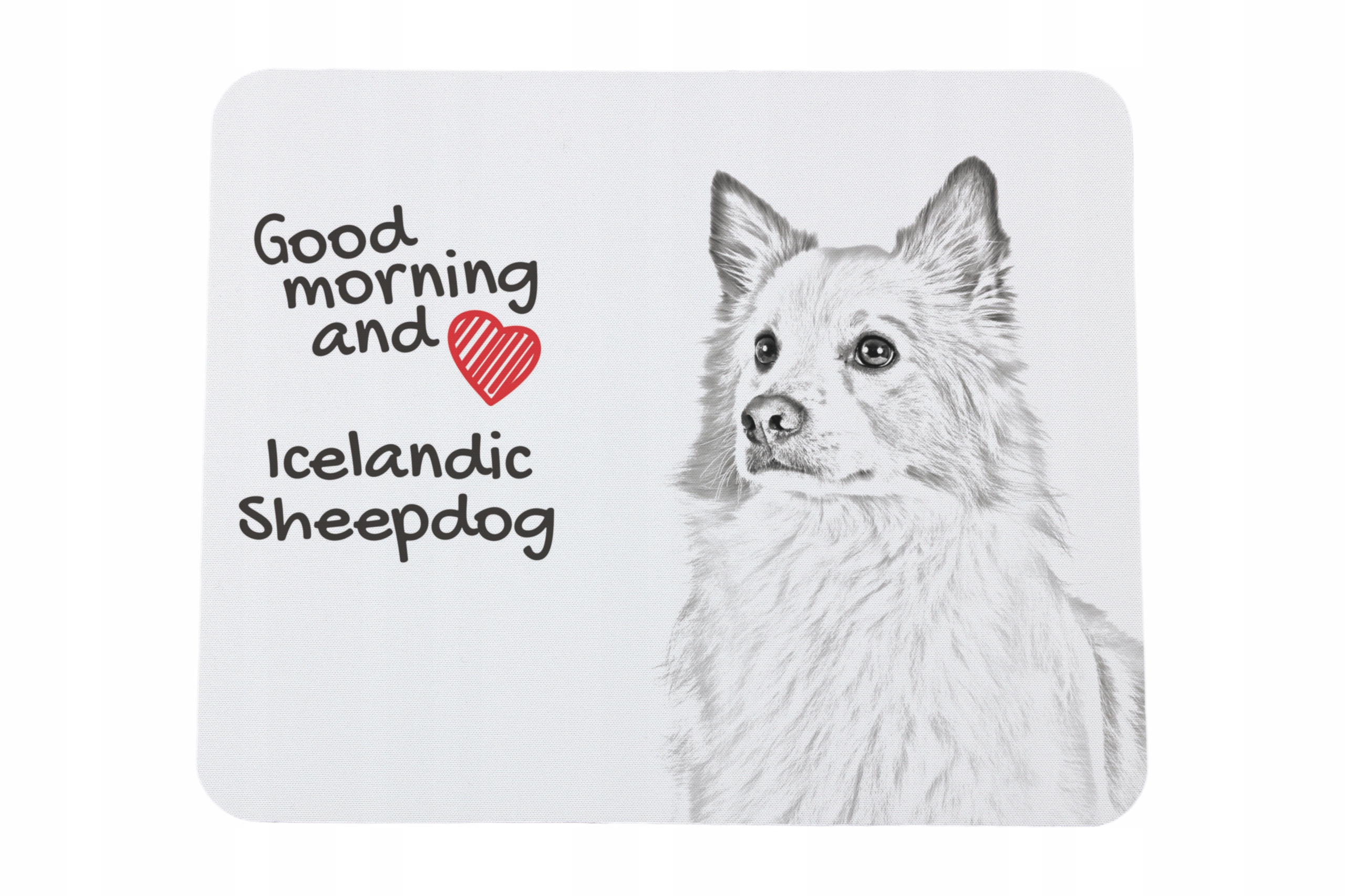 Islandzki szpic pasterski podkładka pod myszkę z nadrukiem, personalizowa
