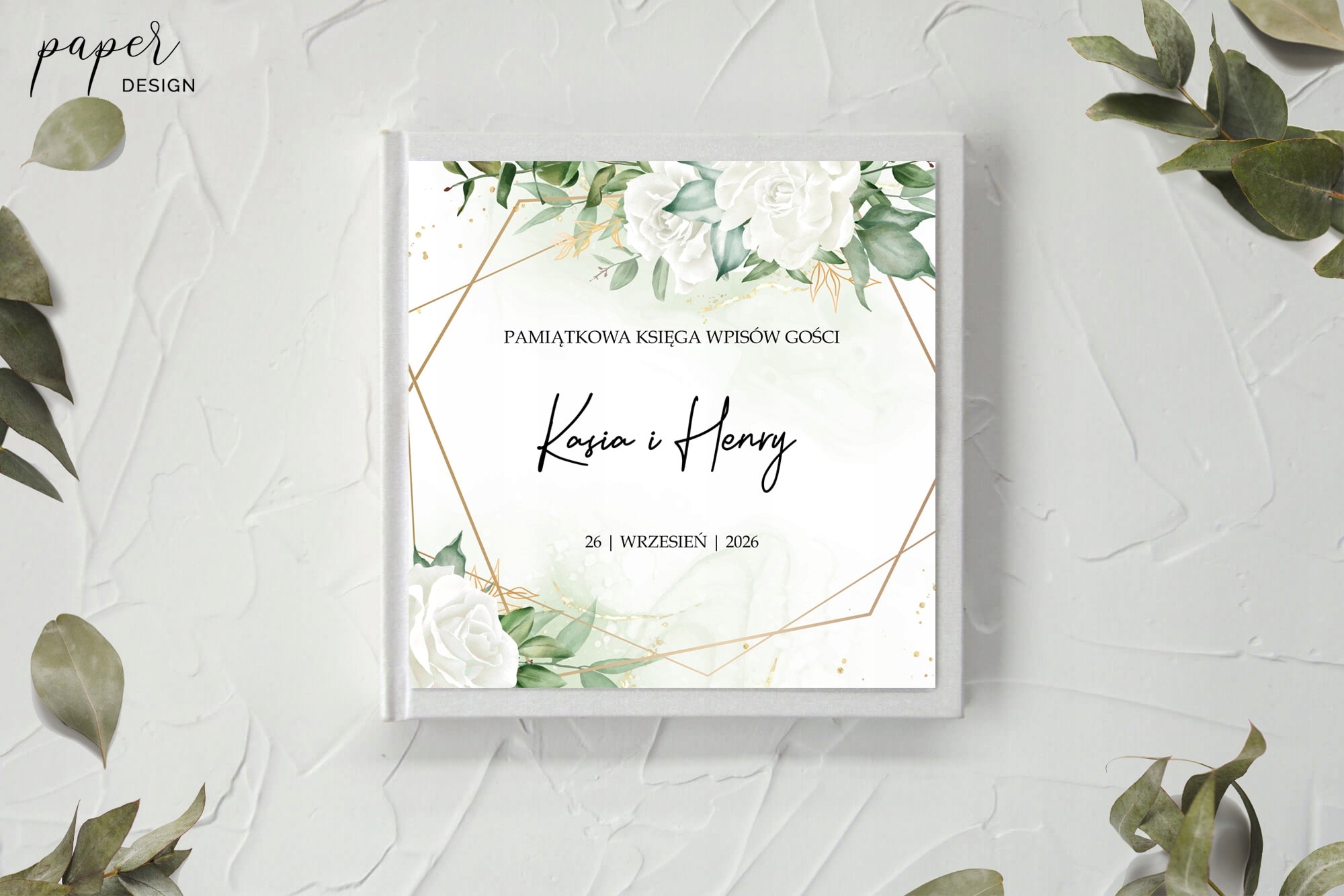 Księga gości BIAŁE RÓŻE na ŚLUB wesele Marka inny