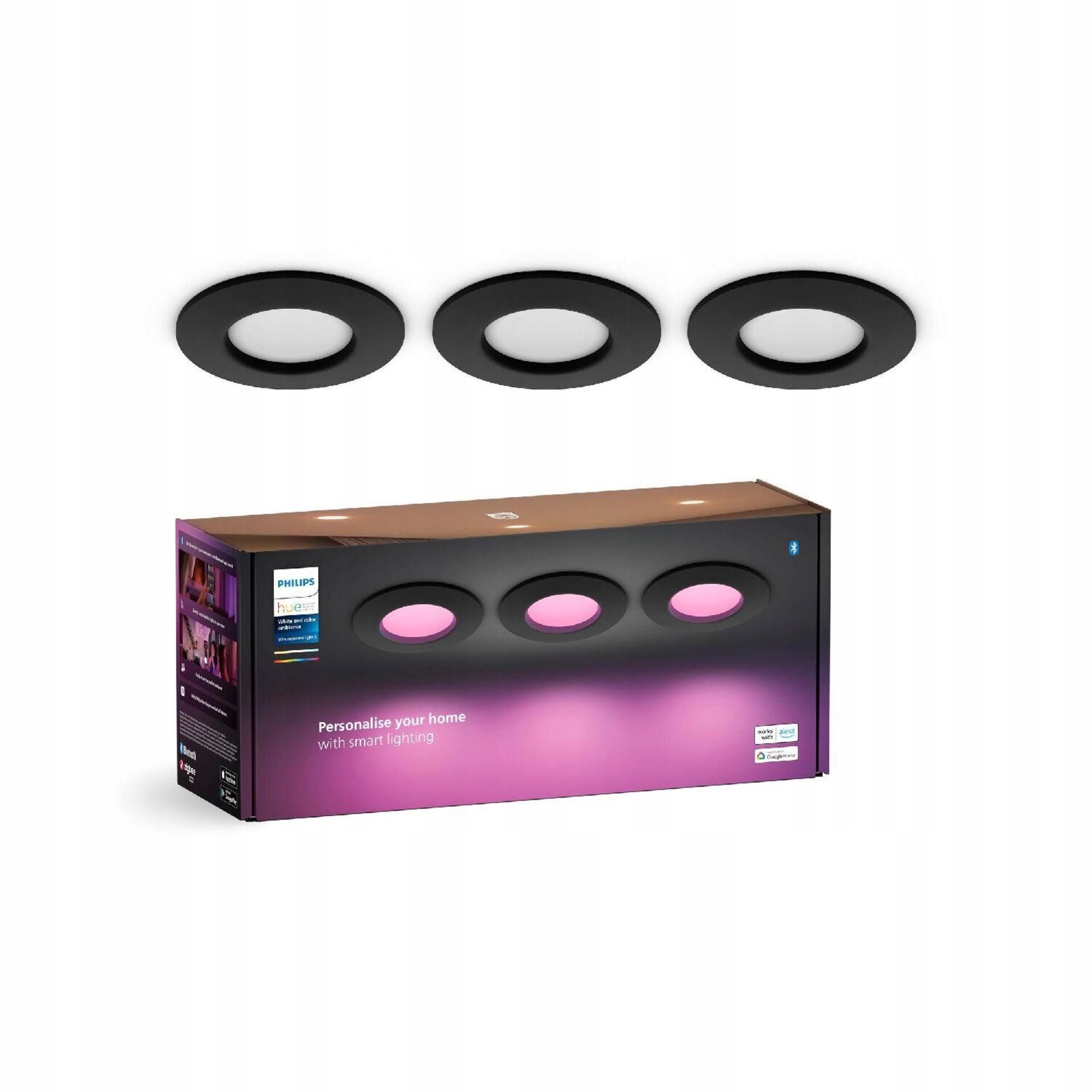 Philips Hue Wca Slim zápustné svietidlo 3x Led 8,3 W 790lm 2200-6500K Rgb Cri