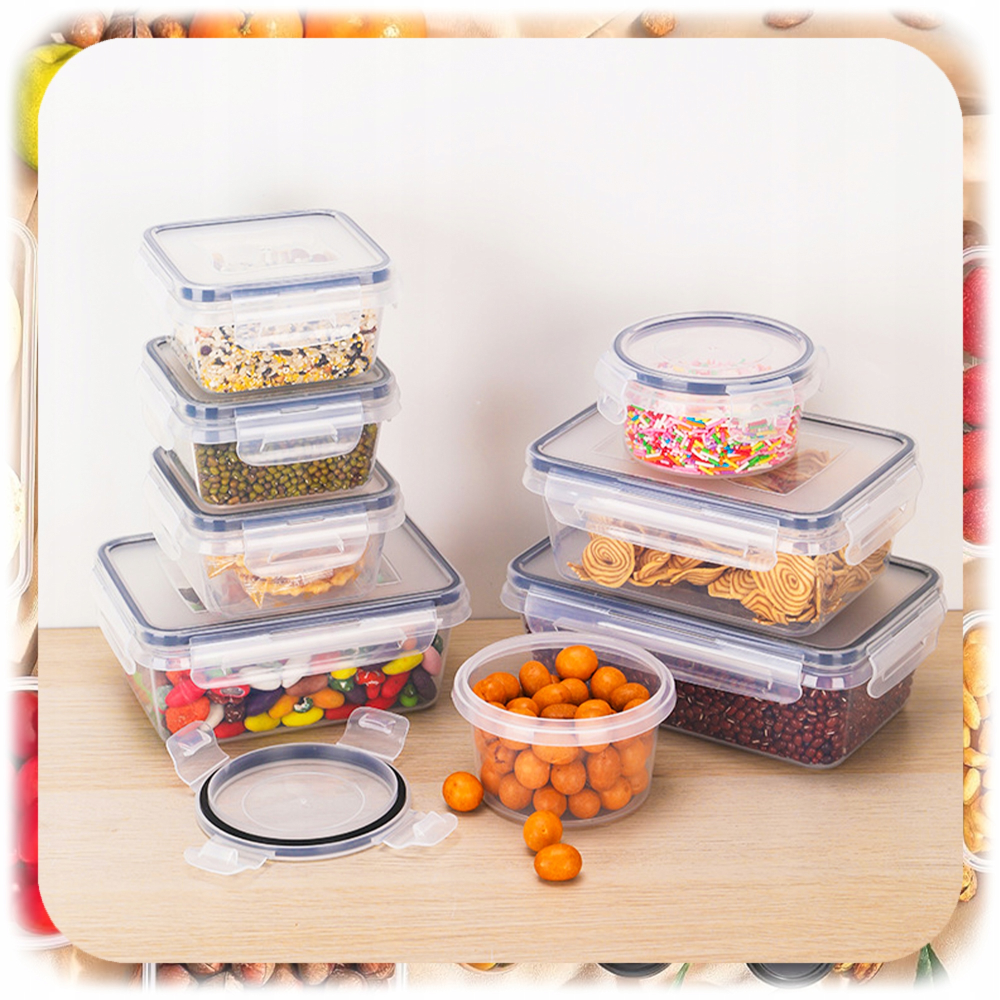 Úložné Nádoby Sada 12 Kusů Potravin Koření Organizér