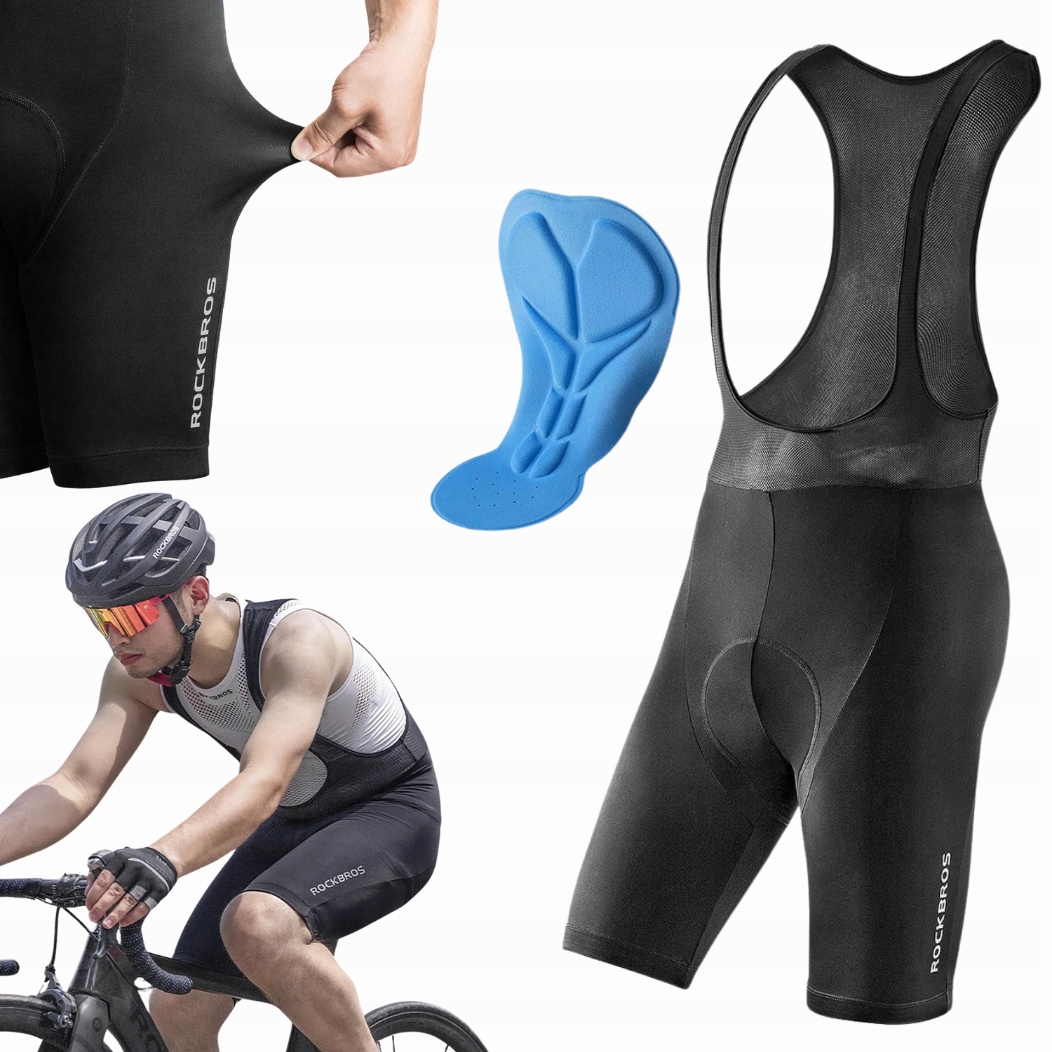 Kraťasy S Ramenními Popruhy A Pěnovou Vložkou Rockbros