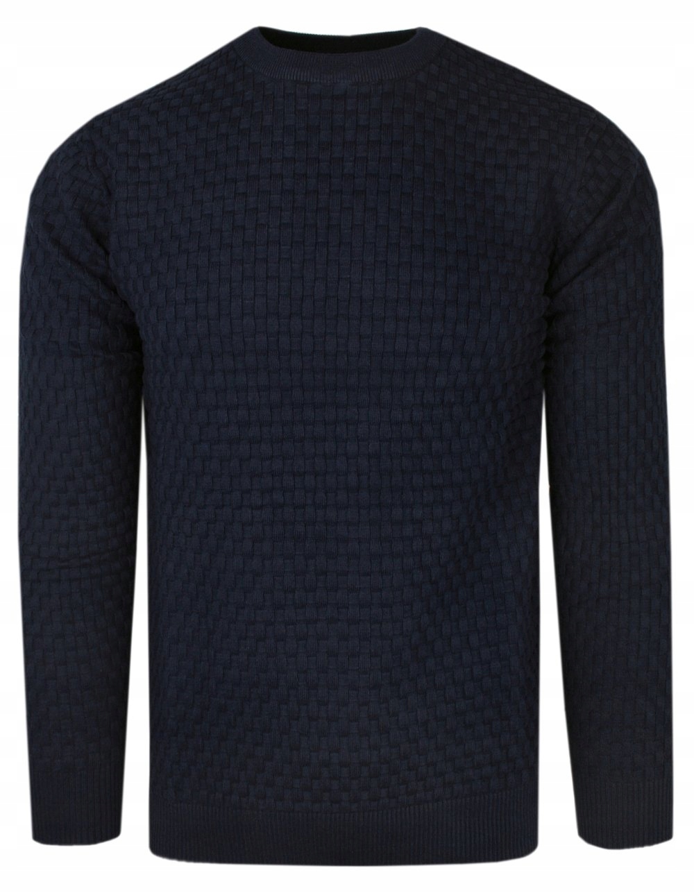 Jednobarevný pánský bavlněný svetr Adriano Guinari tmavě modrý XXL