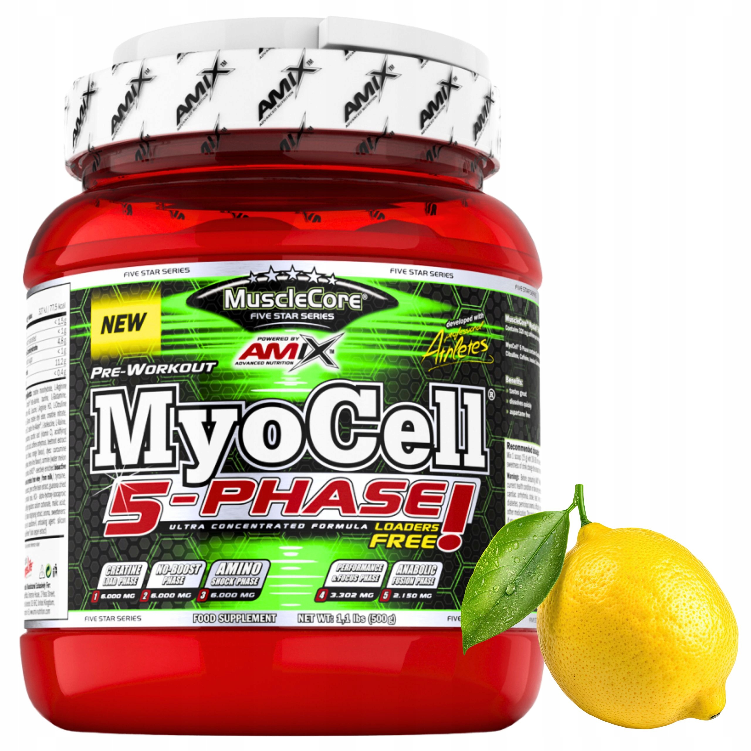 Amix MyoCell 5-Phase Předtréninková kreatin Beta Alanin Citrulin 500 g