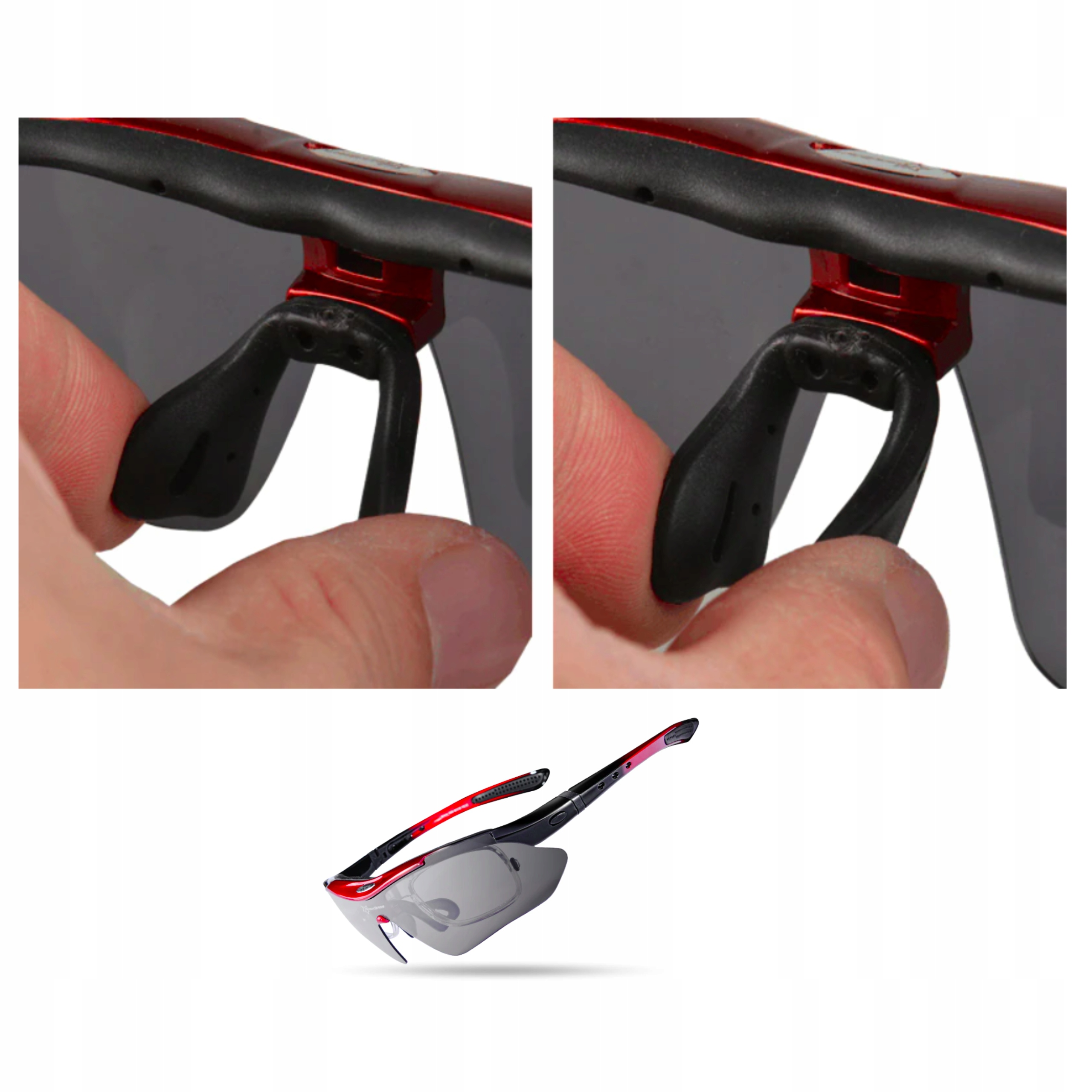 Okulary na rower szkła FOTOCHROMOWE UV SAMOŚCIEMNIAJĄCE Przeciwsłoneczne Model OKULARY FORCHROMOWE CZARNE SPORTOWE ROCKBROS 10143